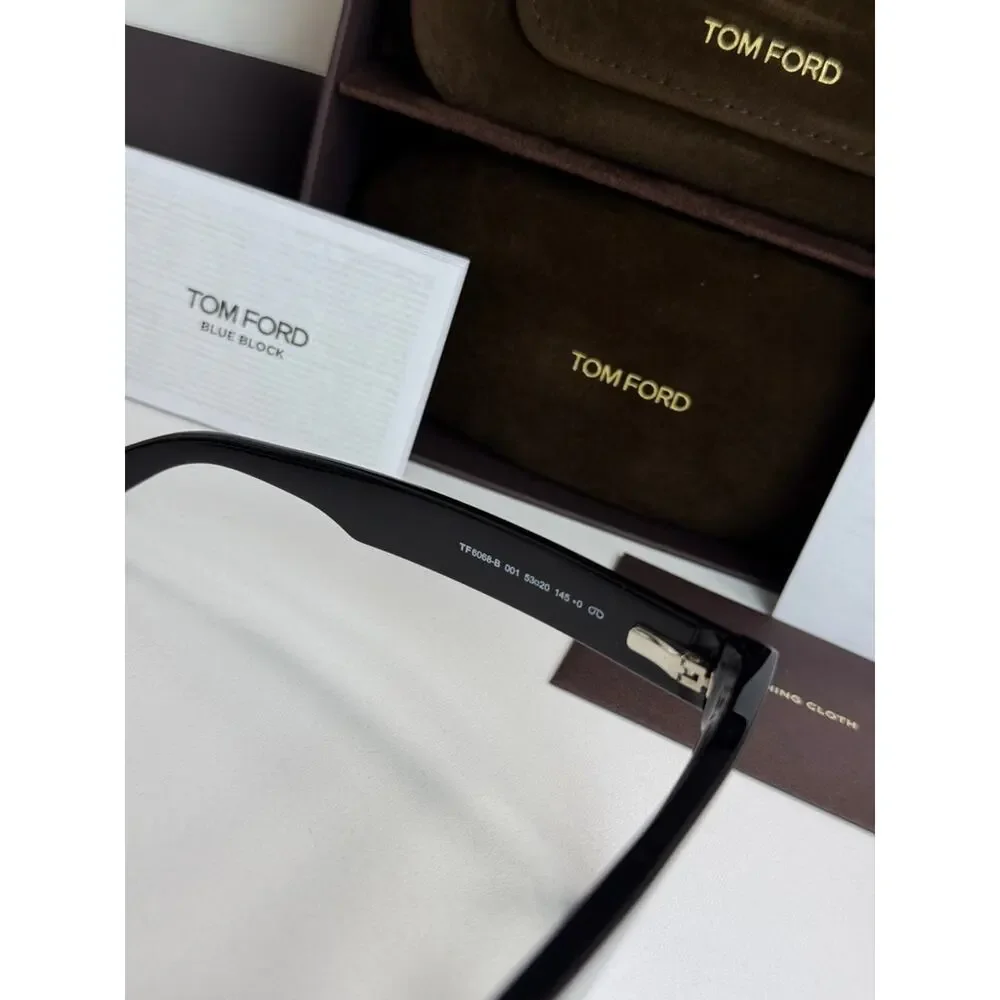 NEW Tom Ford FT6068-B Fausto Clip On Bluelight Frames in Black Yellow